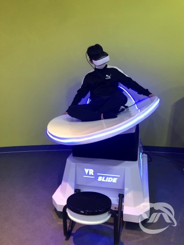 울진과학체험관에 있는 가상현실 VR스포츠의 모습(사진제공=울진군청)