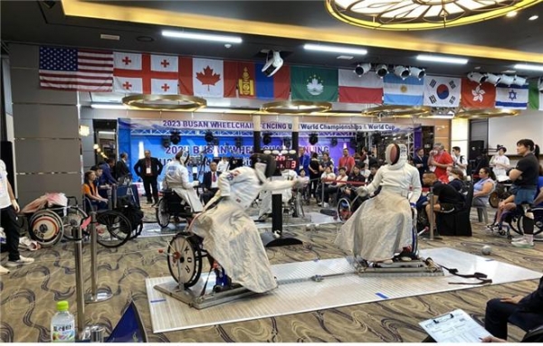 2023 부산 휠체어펜싱 월드컵 및 세계청소년선수권대회 경기모습(사진=부산시청 제공