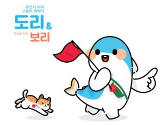 부산시 시어(市魚) 캐릭터 도리와 보리 모습(사진=부산시청 제공)